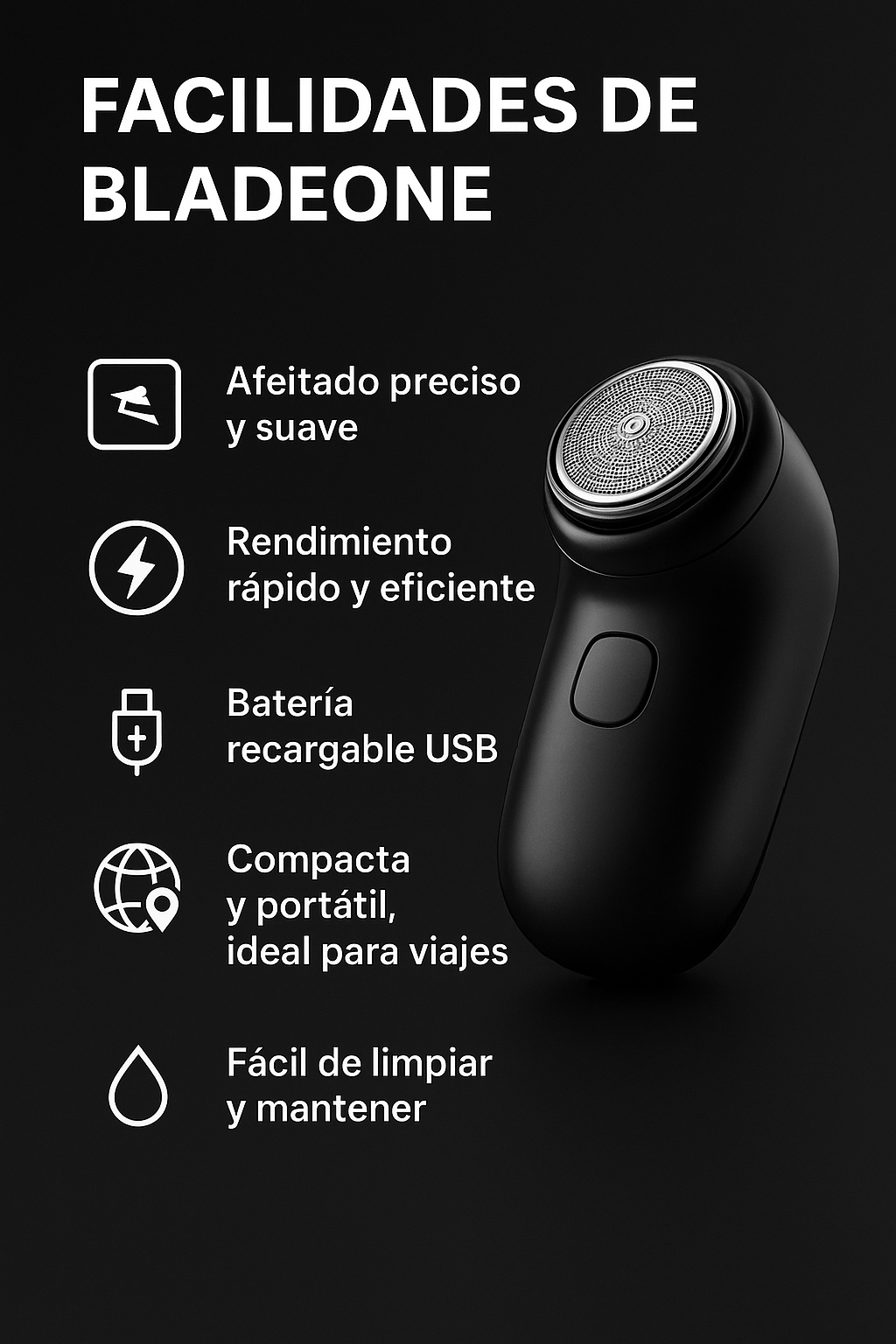 BladeOne – Tu afeitado rápido y cómodo en cualquier lugar ✈️