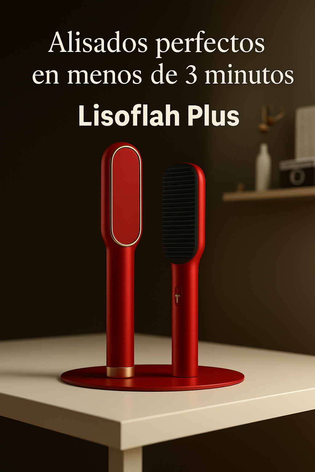 LisoFlash Pro - Peine eléctrico alisador Anti-Frizz Cabello liso todo el dia 🌙