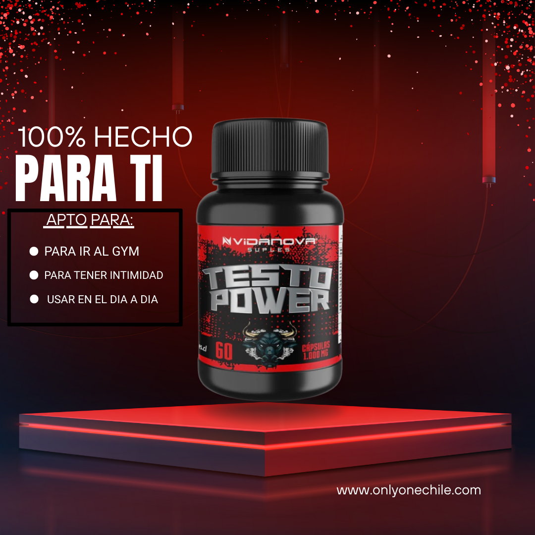 TestoPower - Píldoras de testosterona para hombres Mejora el rendimiento físico y sexual 🔥