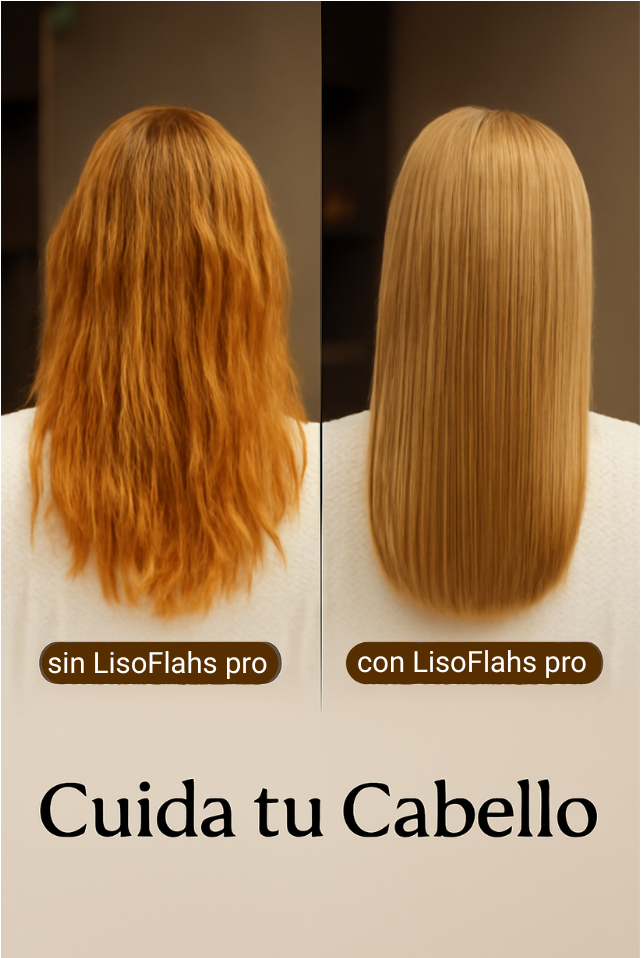 LisoFlash Pro - Peine eléctrico alisador Anti-Frizz Cabello liso todo el dia 🌙