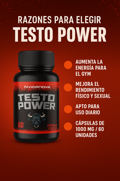 TestoPower - Píldoras de testosterona para hombres Mejora el rendimiento físico y sexual 🔥