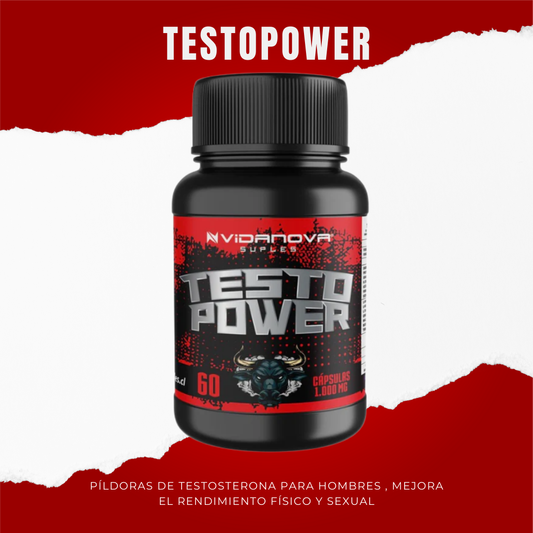 TestoPower - Píldoras de testosterona para hombres Mejora el rendimiento físico y sexual 🔥